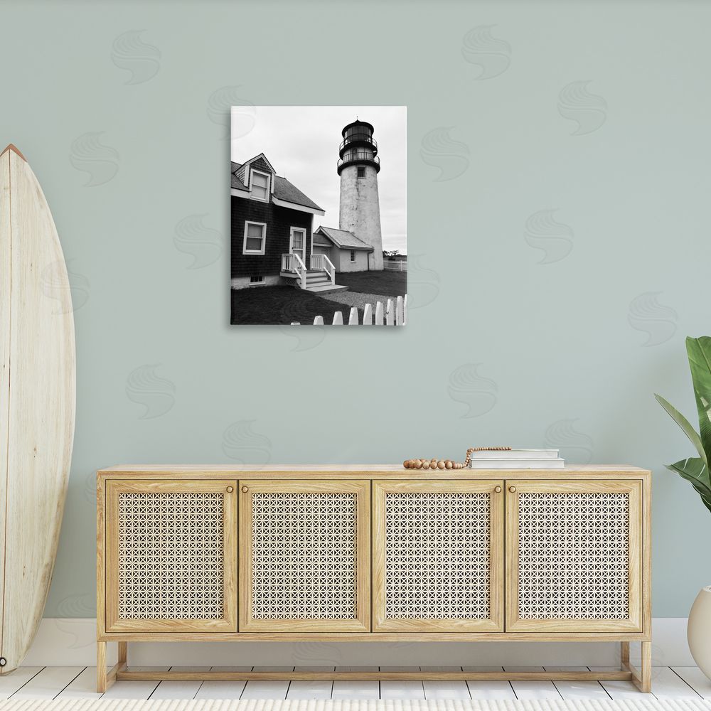 Graffitee Studios Coastal Lighthouse with Fence