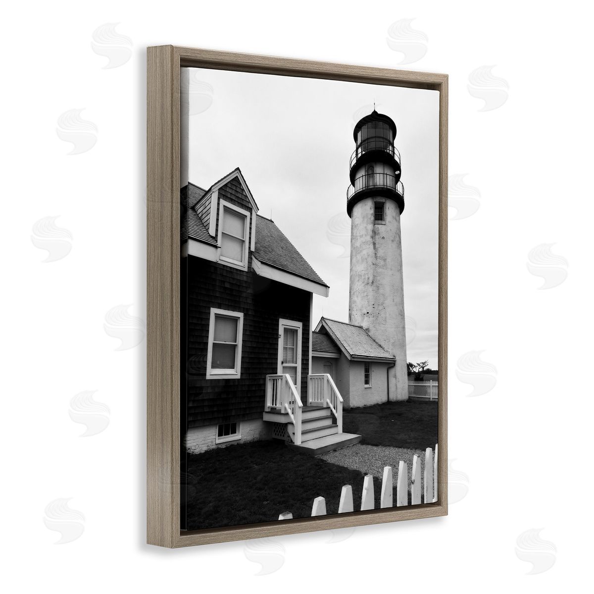 Graffitee Studios Coastal Lighthouse with Fence
