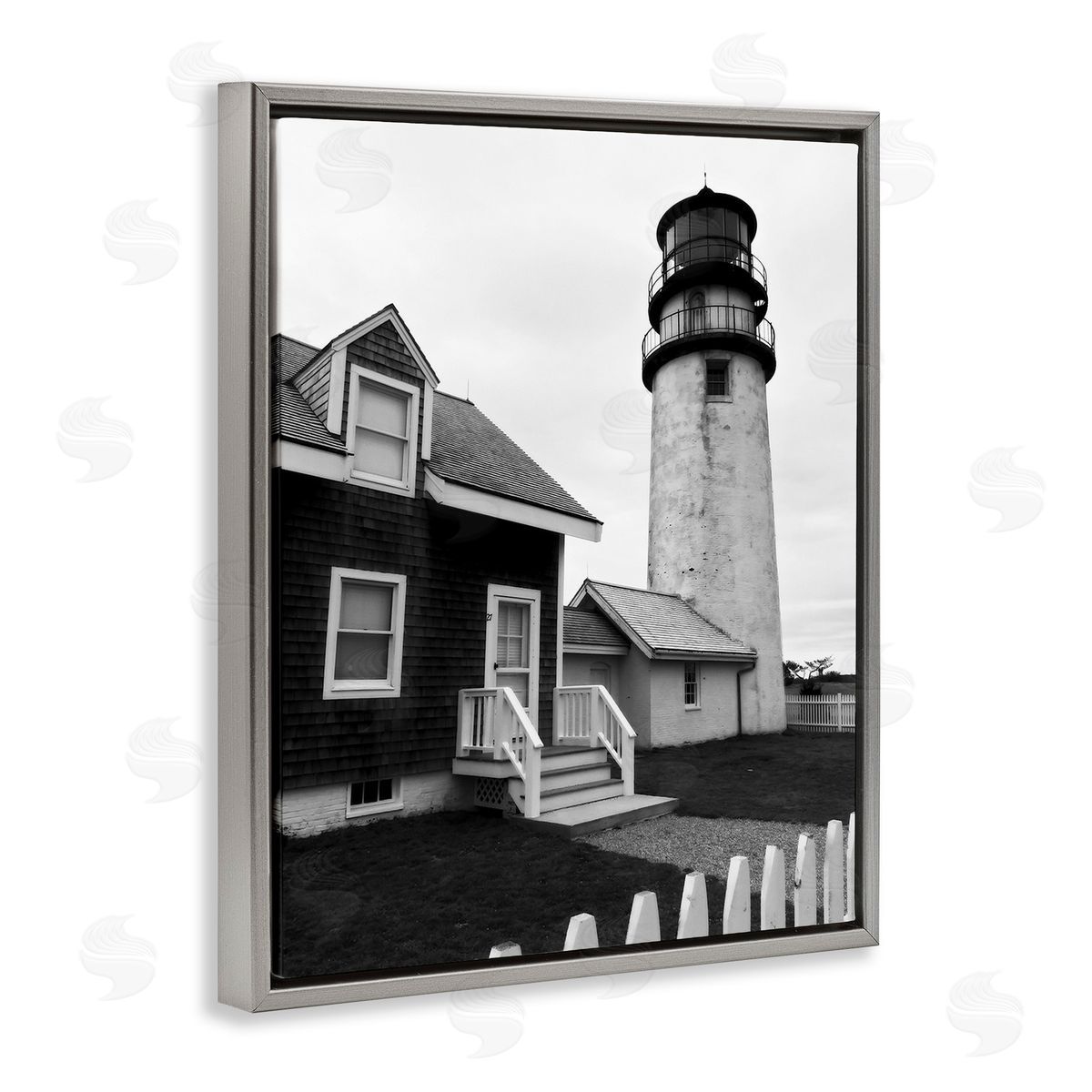 Graffitee Studios Coastal Lighthouse with Fence
