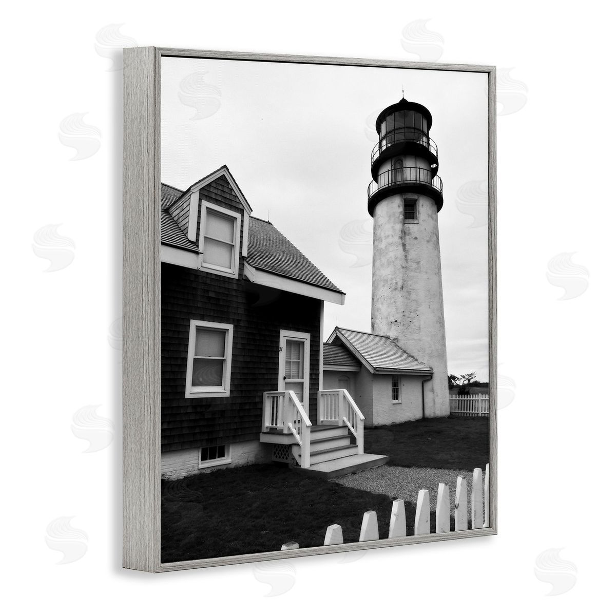 Graffitee Studios Coastal Lighthouse with Fence