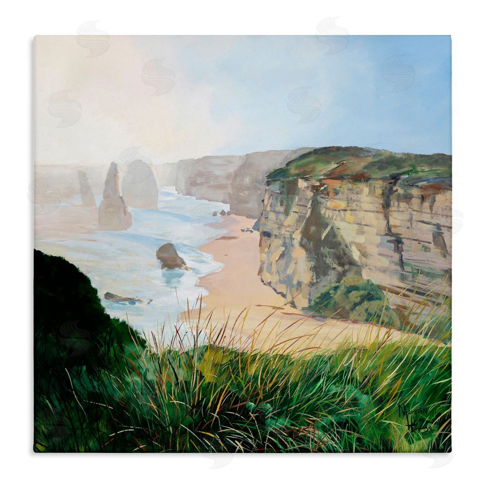 Meredith Howse Nautical Beach Cove Stretched Canvas Wall Art Print