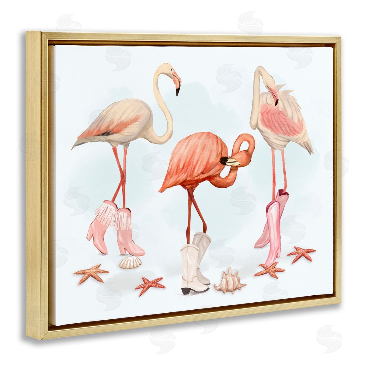 Ziwei Li Minimal Cowgirl Flamingos