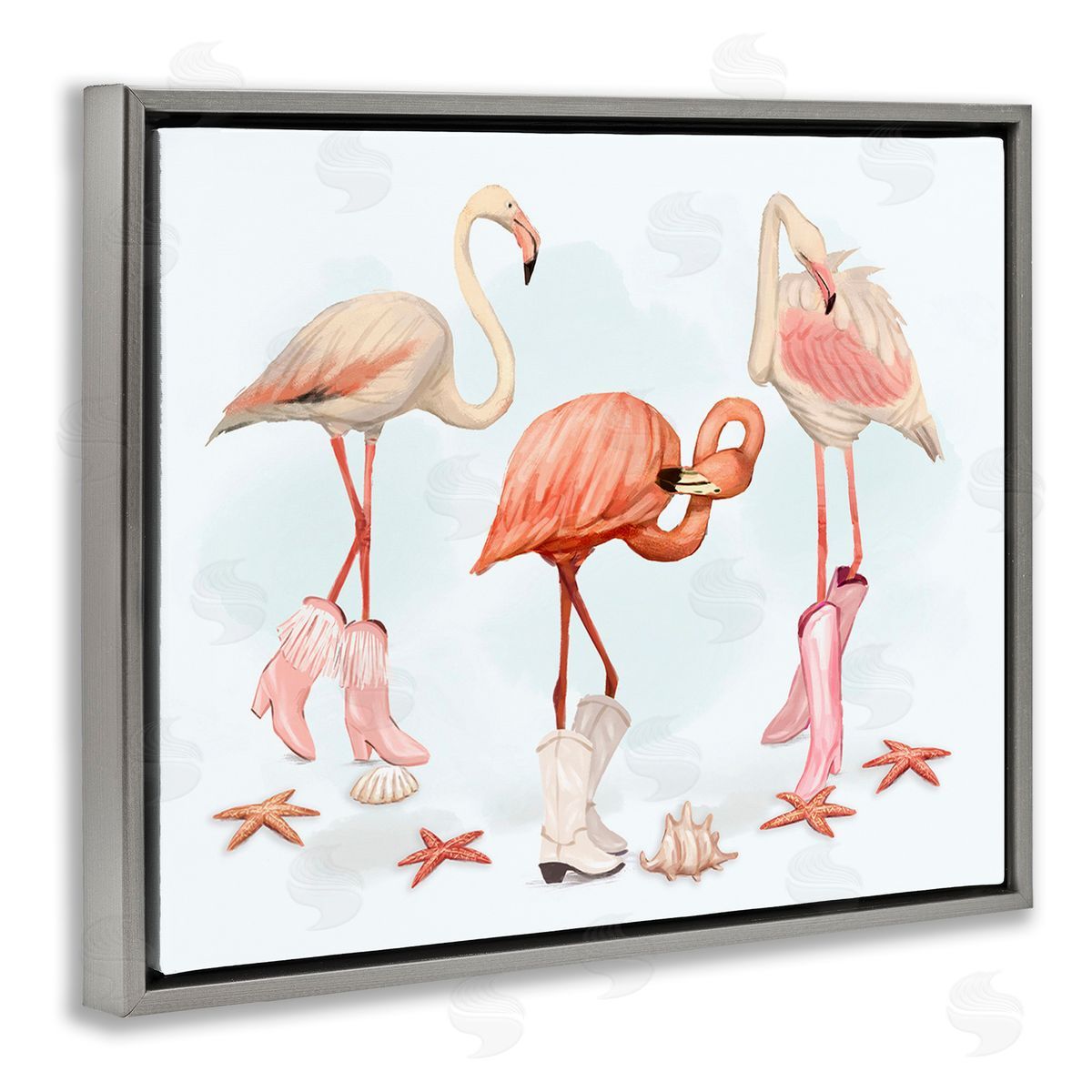 Ziwei Li Minimal Cowgirl Flamingos