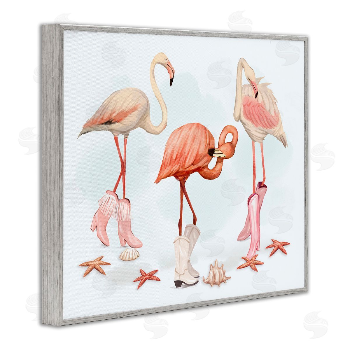 Ziwei Li Minimal Cowgirl Flamingos