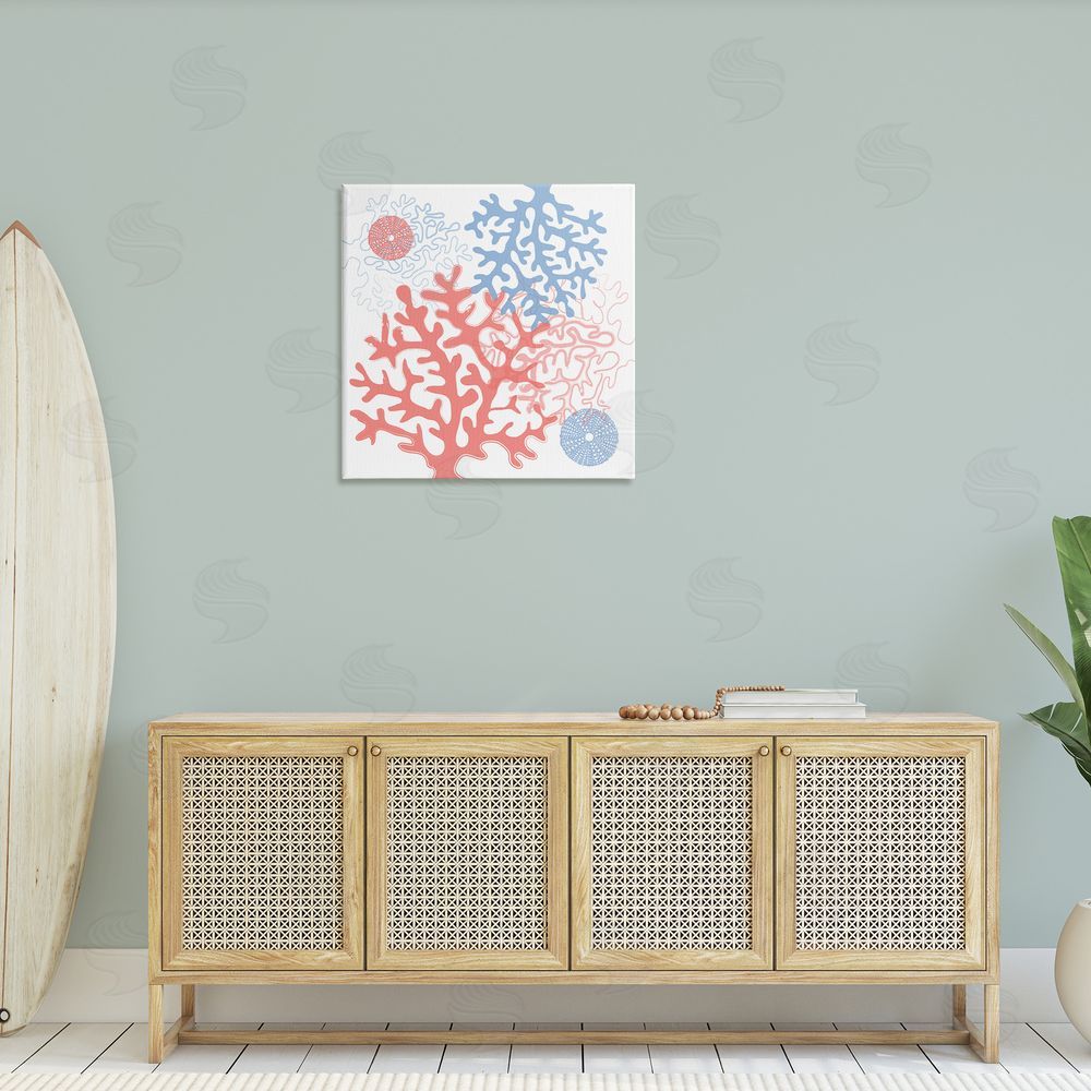 Martina Pavlova Abstract Coral & Urchins Canvas Wall Art in Room