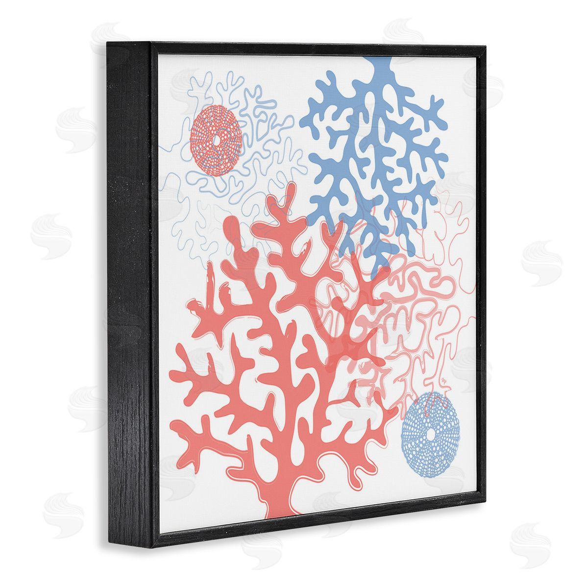 Martina Pavlova Abstract Coral & Urchins Black Framed Glicee Wall Art Print
