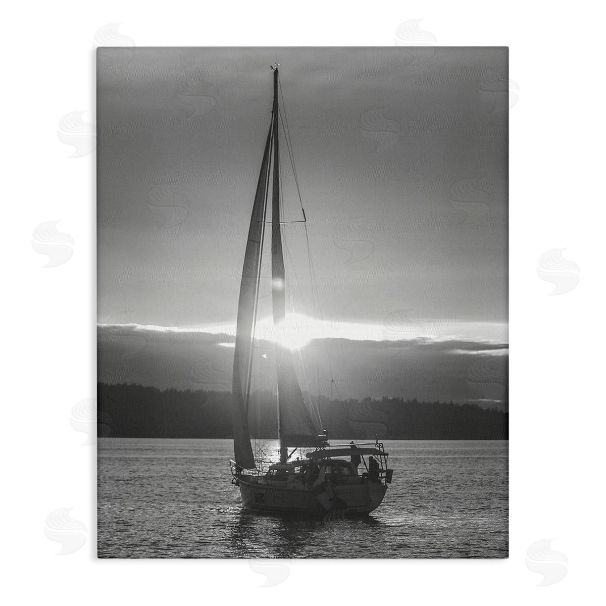 Stupell Studio Grey Sailboat Seascape