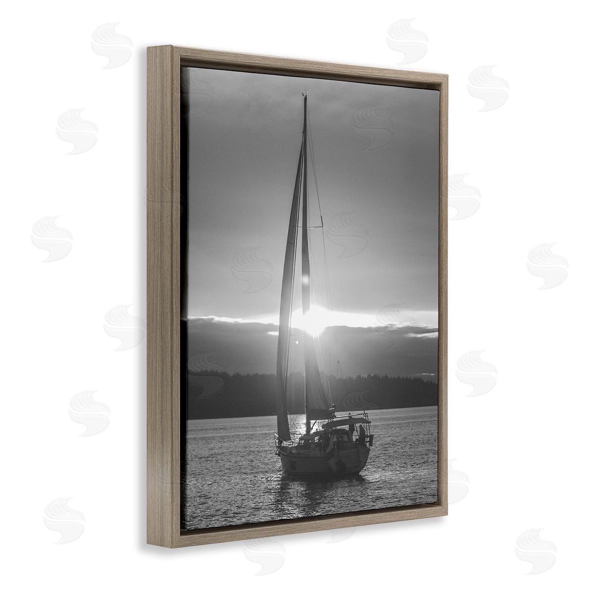 Stupell Studio Grey Sailboat Seascape