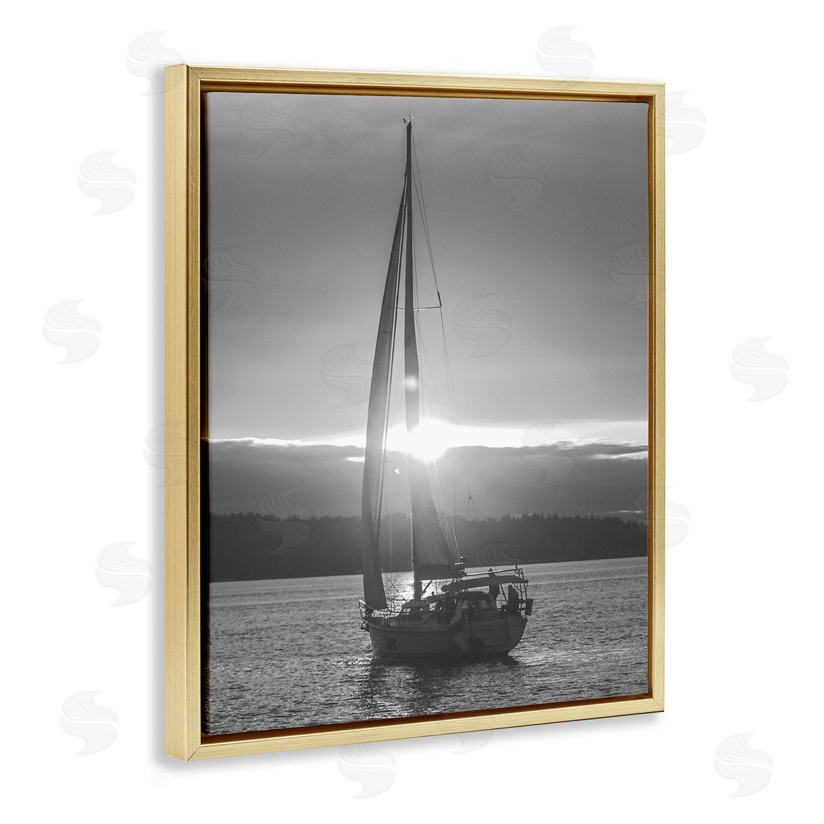 Stupell Studio Grey Sailboat Seascape