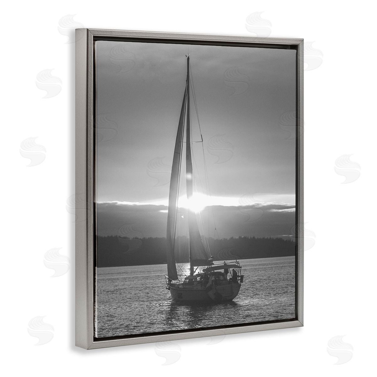 Stupell Studio Grey Sailboat Seascape