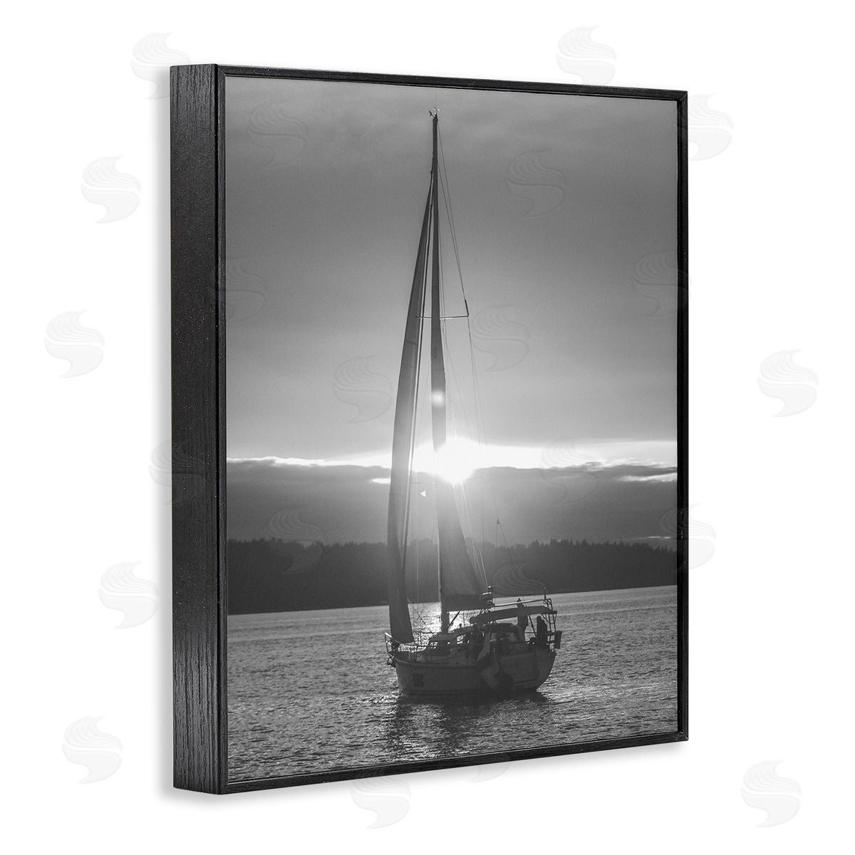 Stupell Studio Grey Sailboat Seascape
