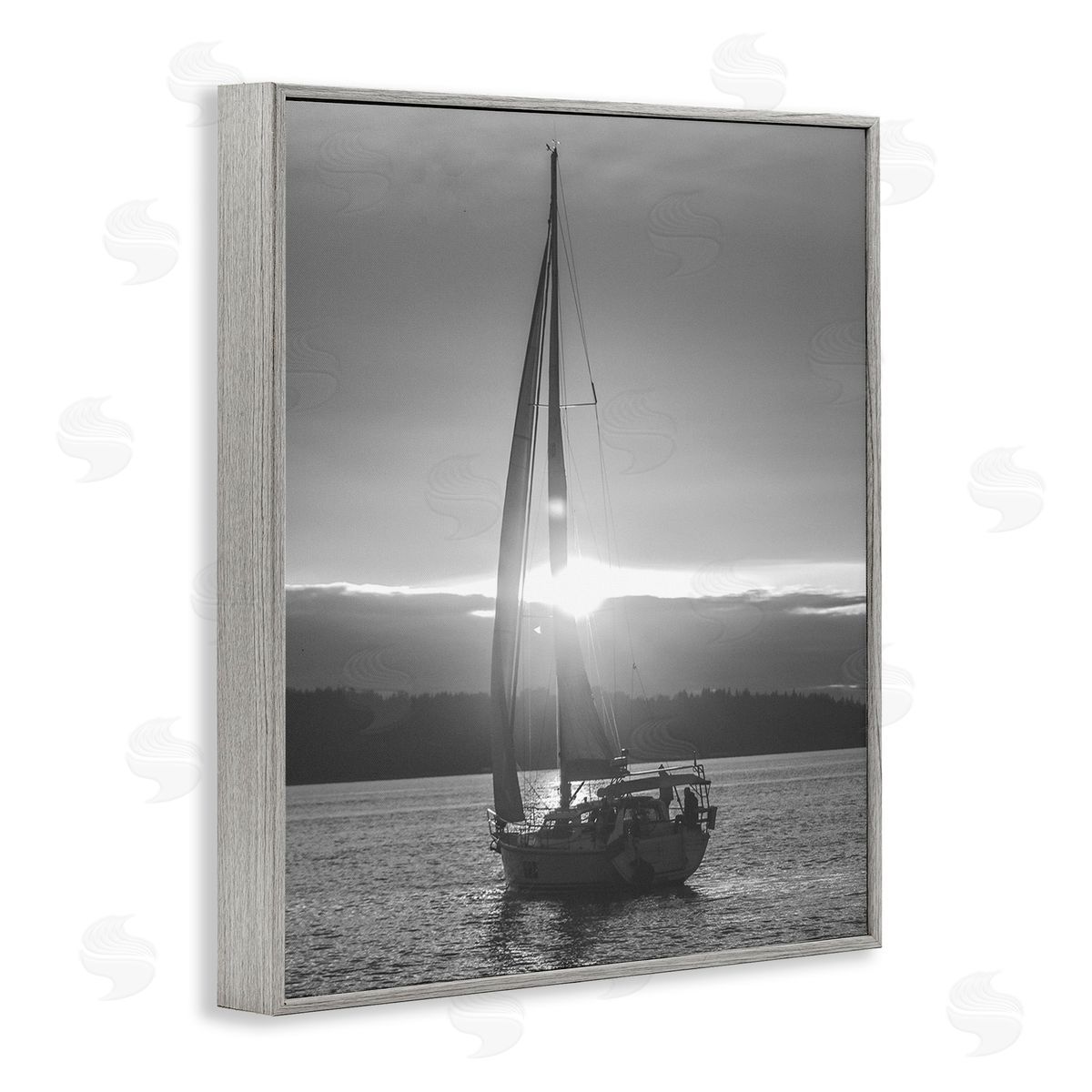 Stupell Studio Grey Sailboat Seascape