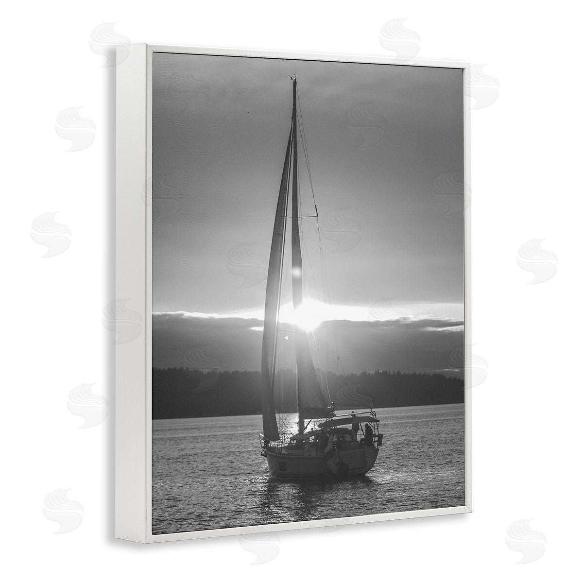 Stupell Studio Grey Sailboat Seascape