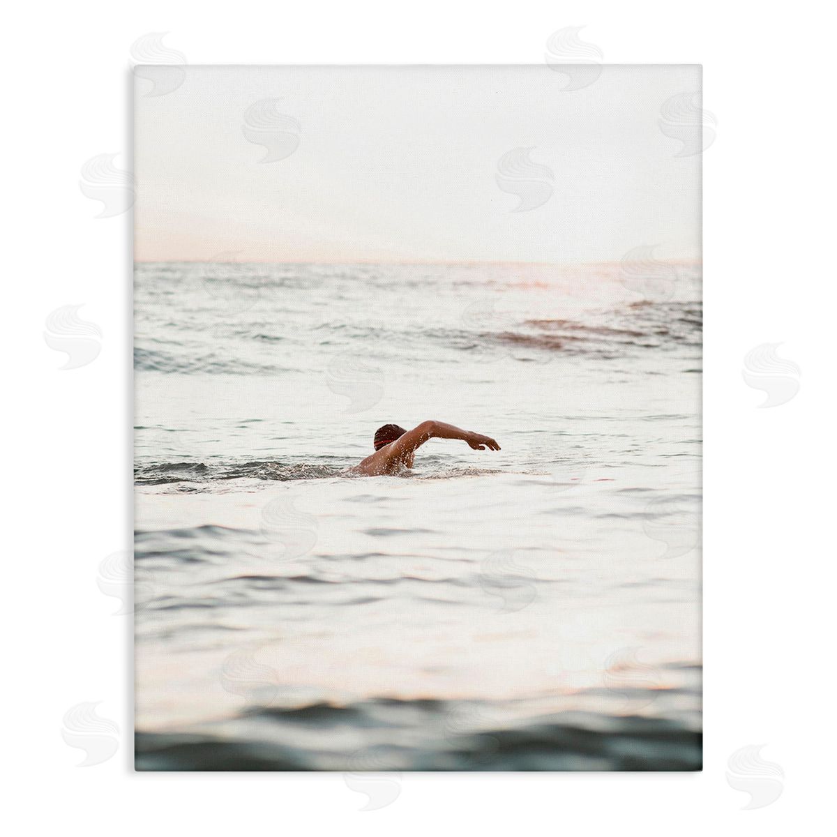Stupell Studio Person Swimming in Sea