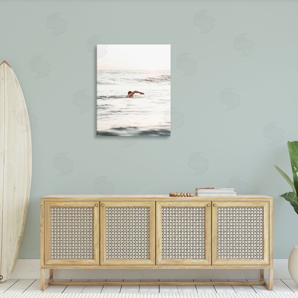 Stupell Studio Person Swimming in Sea