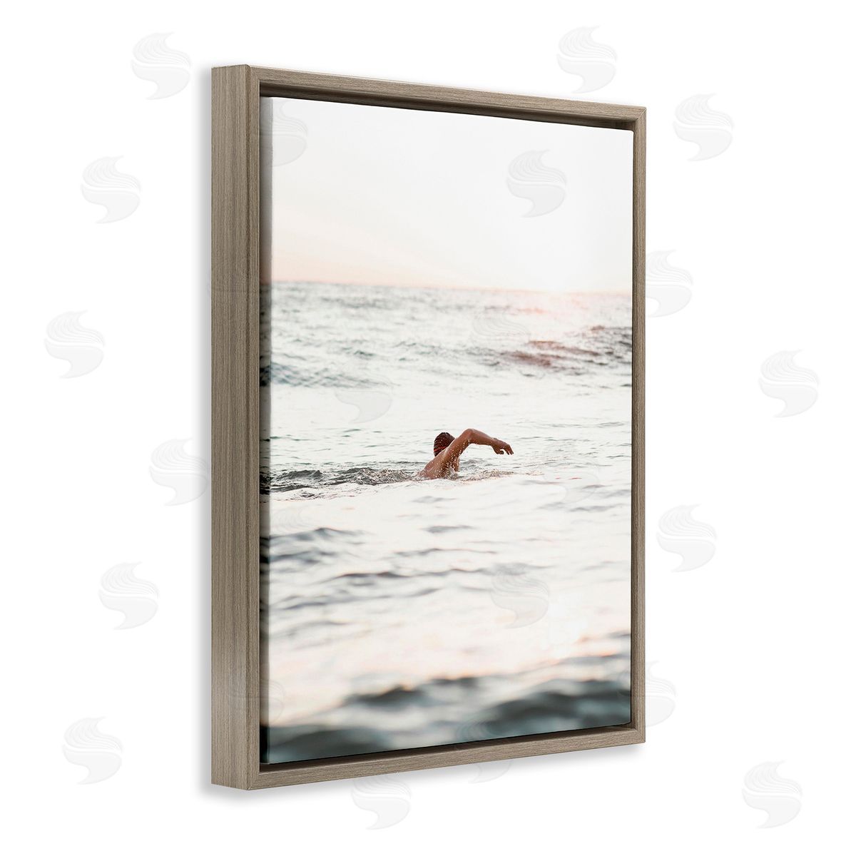 Stupell Studio Person Swimming in Sea