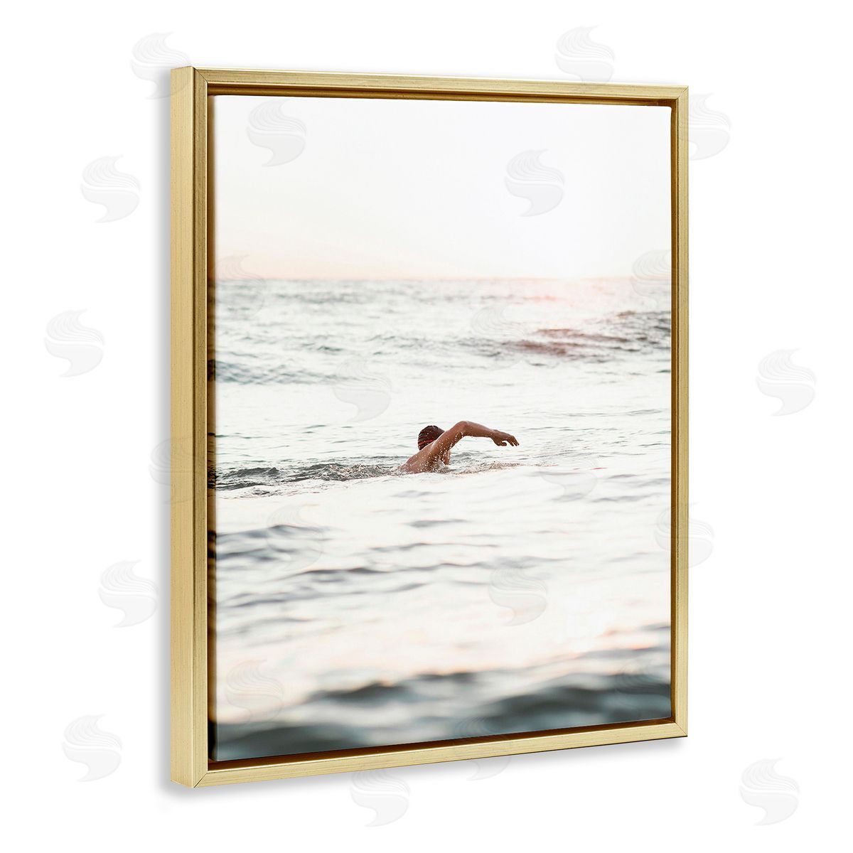 Stupell Studio Person Swimming in Sea
