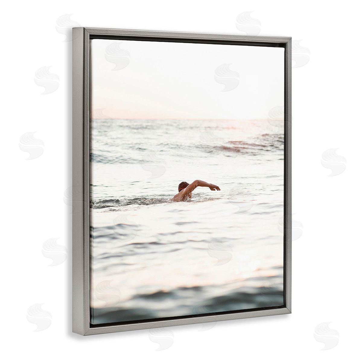Stupell Studio Person Swimming in Sea
