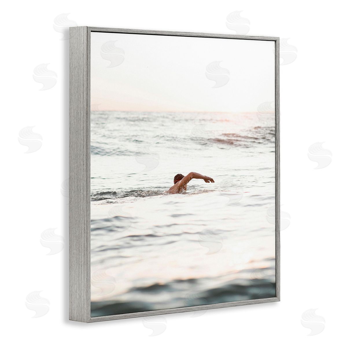 Stupell Studio Person Swimming in Sea