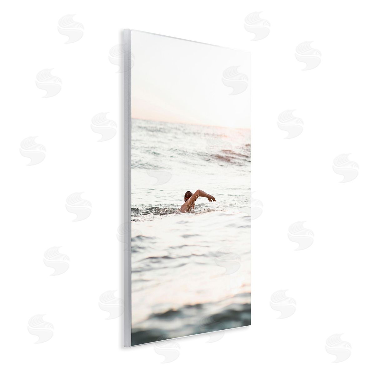Stupell Studio Person Swimming in Sea