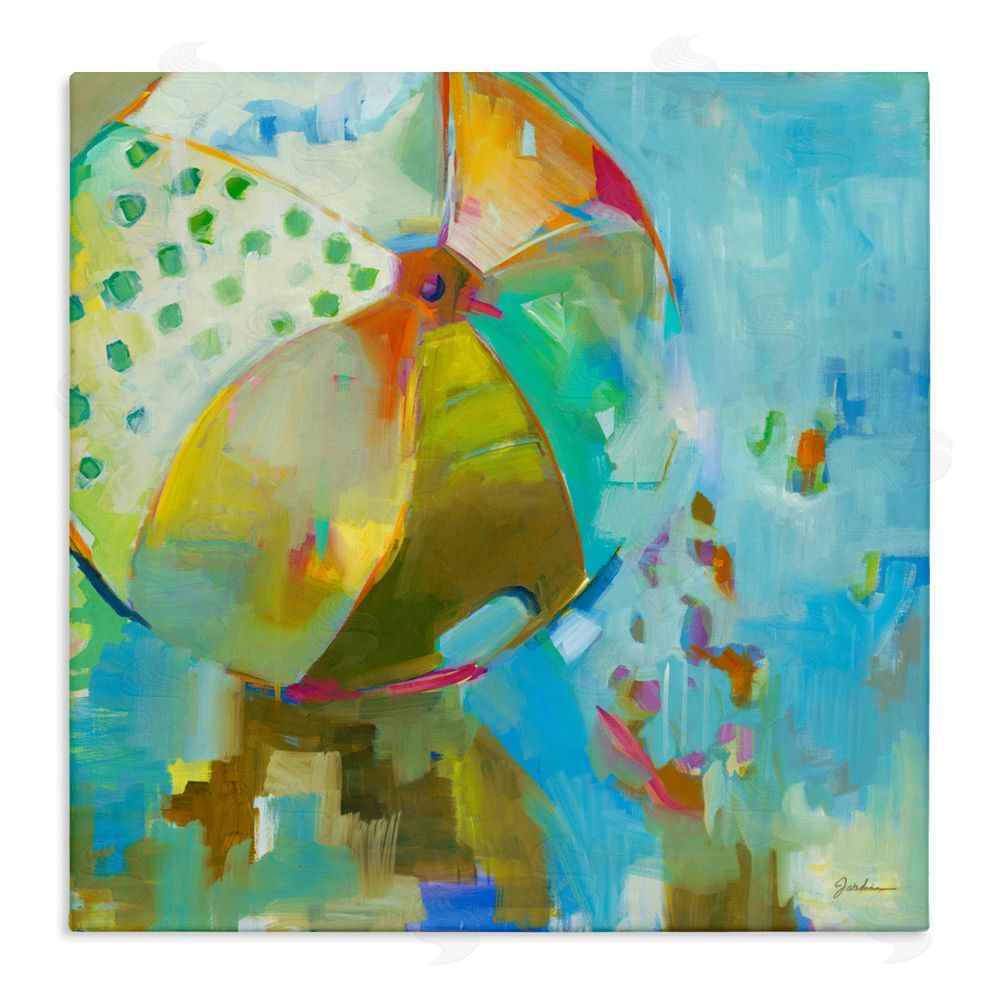 Liz Jardine Abstract Beach Ball Stretched Canvas Wall Art Print