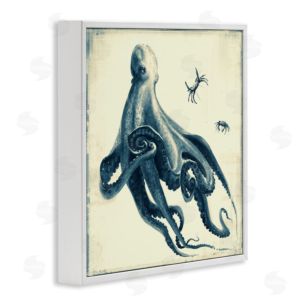 Vlad Mel Octopus & Sea Critters White Framed Glicee Wall Art Print