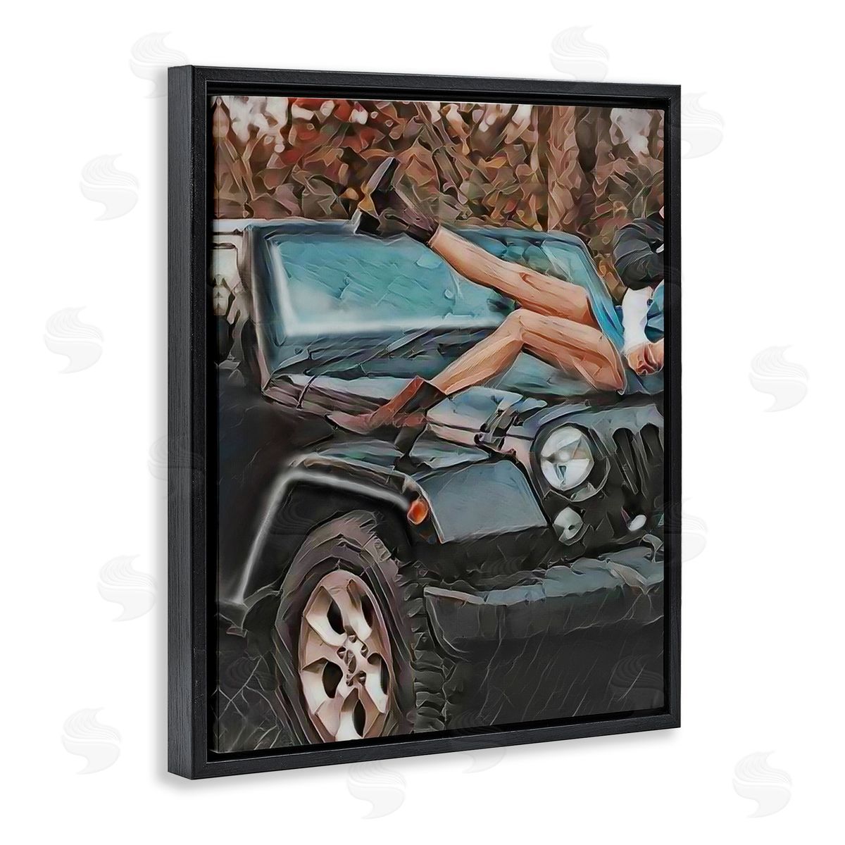 Jesse Keith Cowgirl on Car Hood