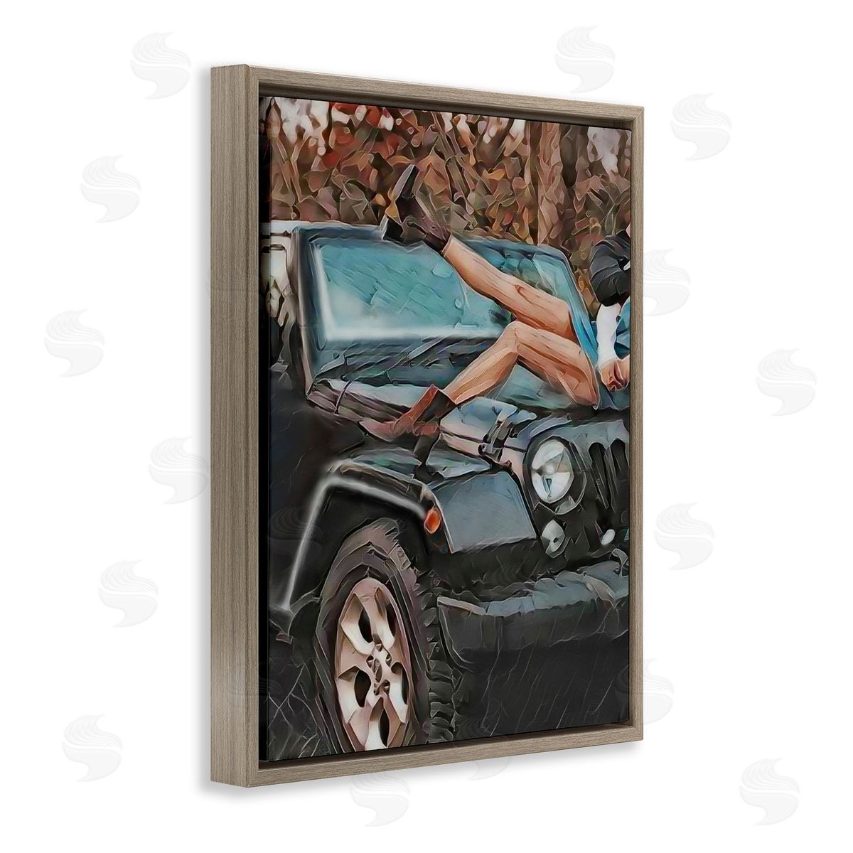 Jesse Keith Cowgirl on Car Hood