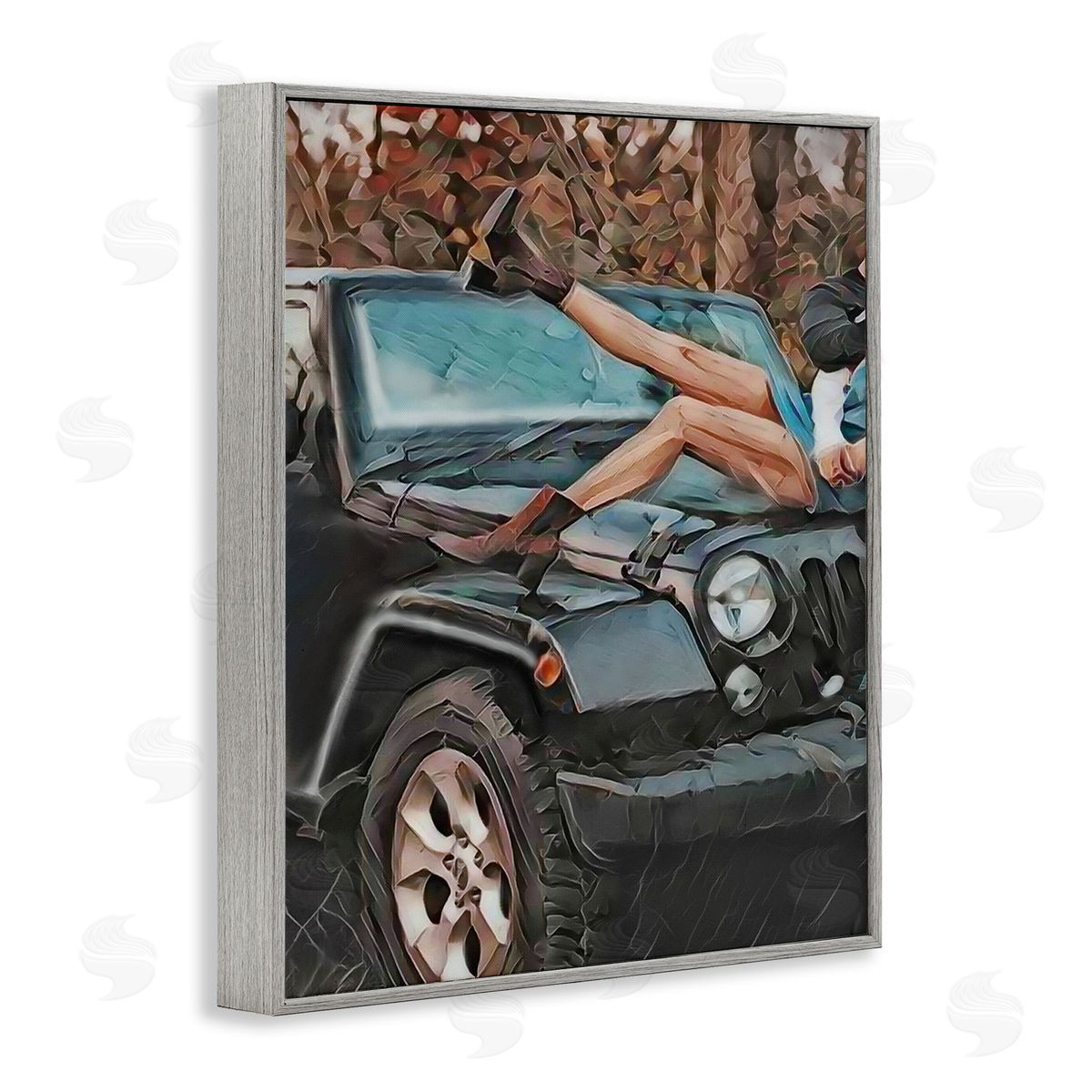 Jesse Keith Cowgirl on Car Hood