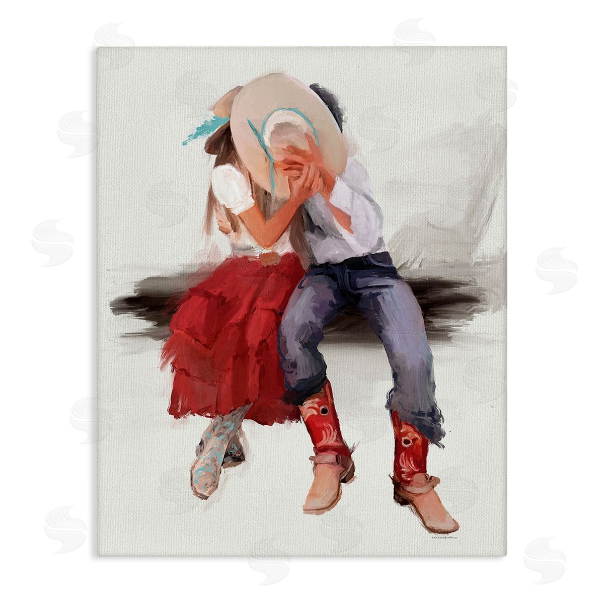 Kamdon Kreations Country Couple Kiss