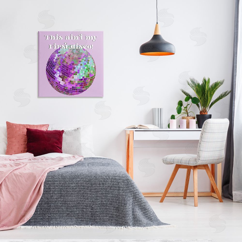 Regina Moore Ain't My First Disco Canvas Wall Art in Room