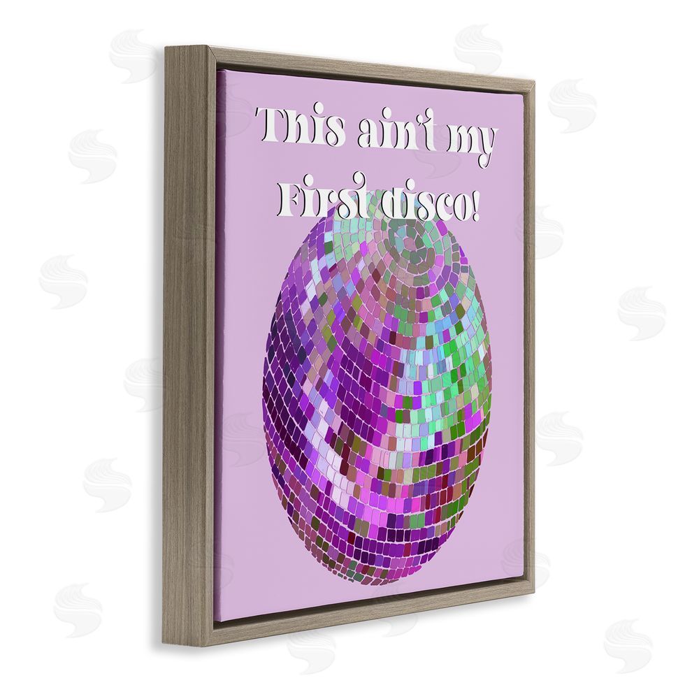 Regina Moore Ain't My First Disco Brown Floating Frame Canvas Wall Art Print