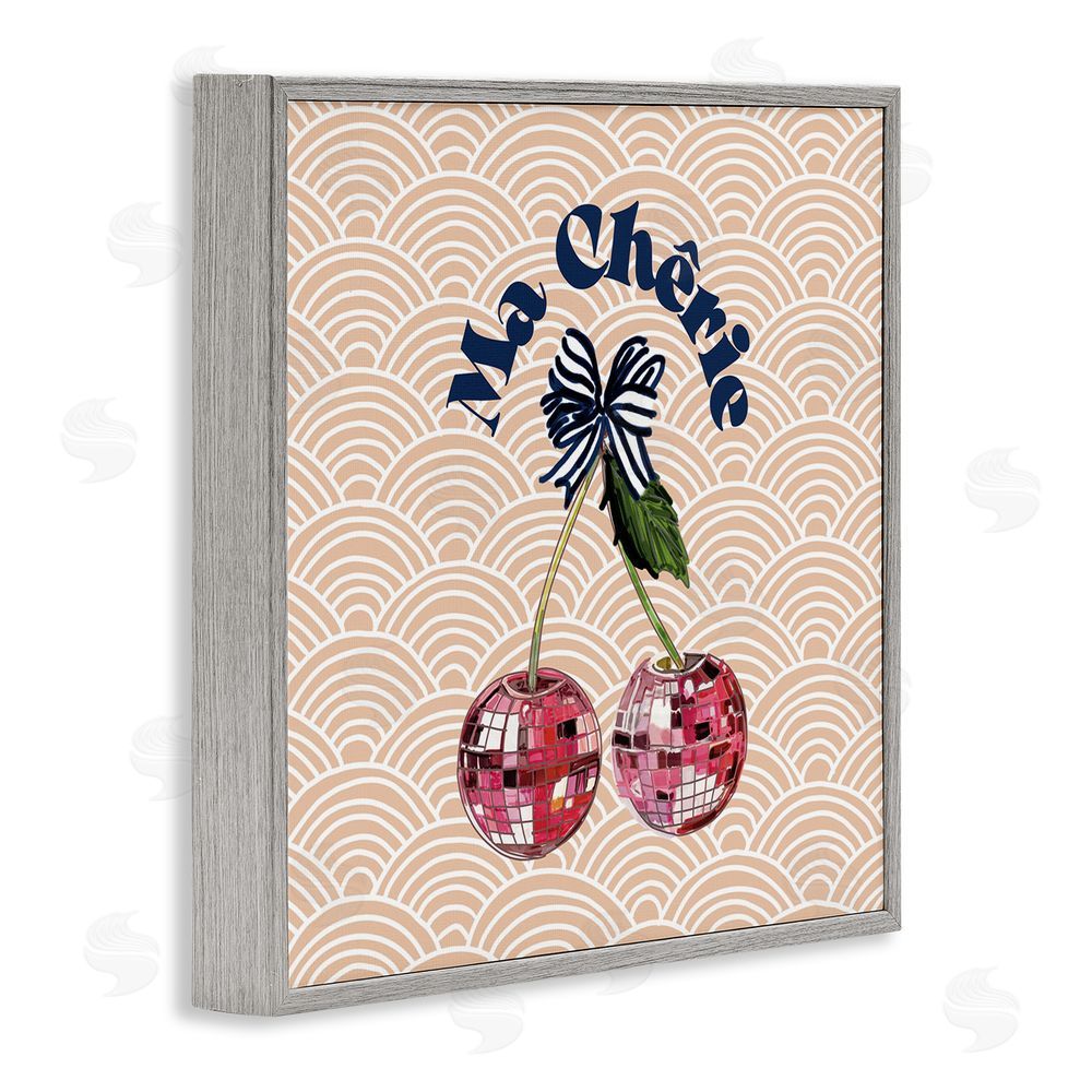 Amelia Noyes Arch Patterned Cherries Gray Framed Glicee Wall Art Print