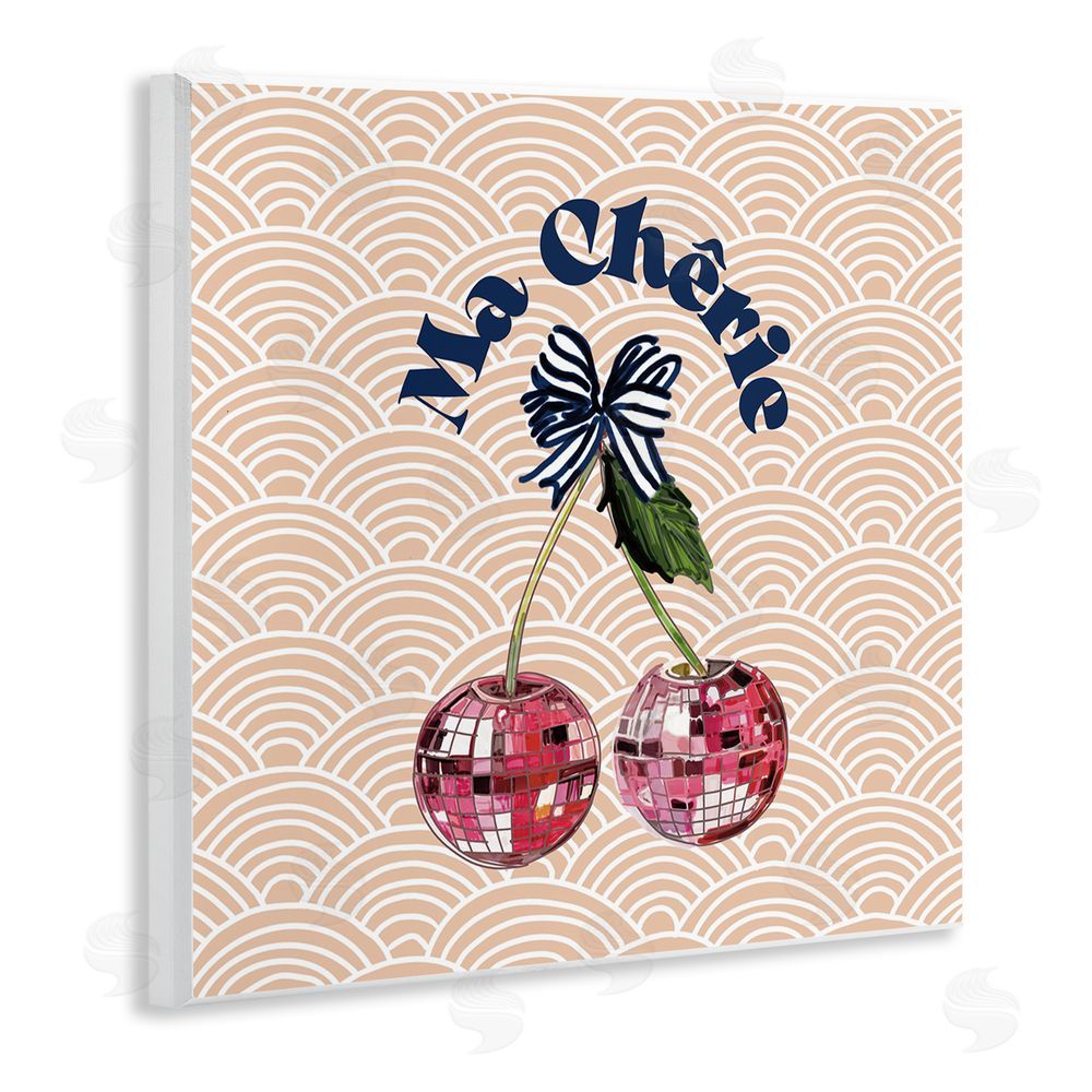 Amelia Noyes Arch Patterned Cherries Wooden Wall Plaque Art Print