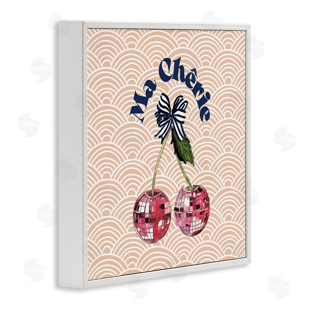 Amelia Noyes Arch Patterned Cherries White Framed Glicee Wall Art Print