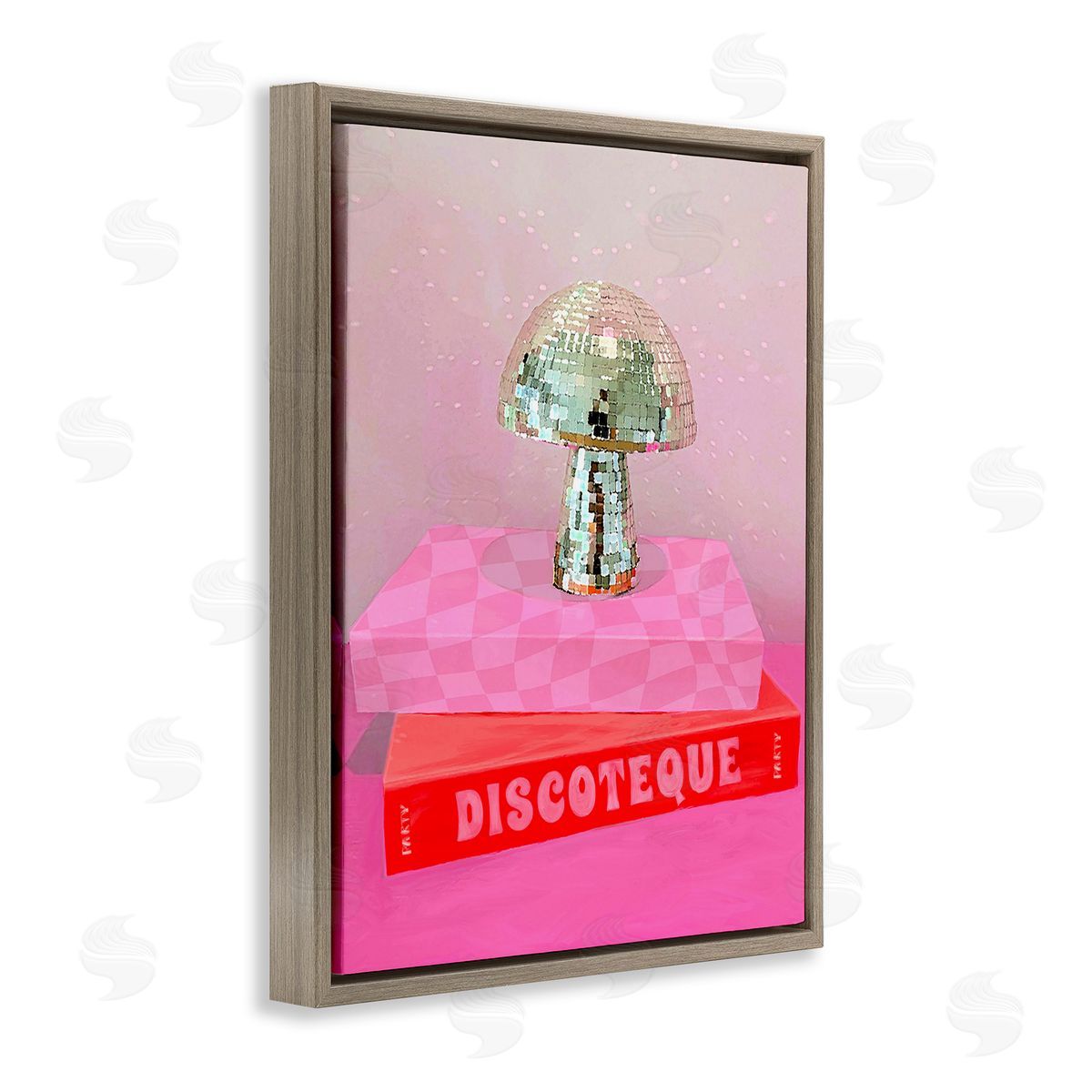 Stupell Studio Disco Mushroom on Books