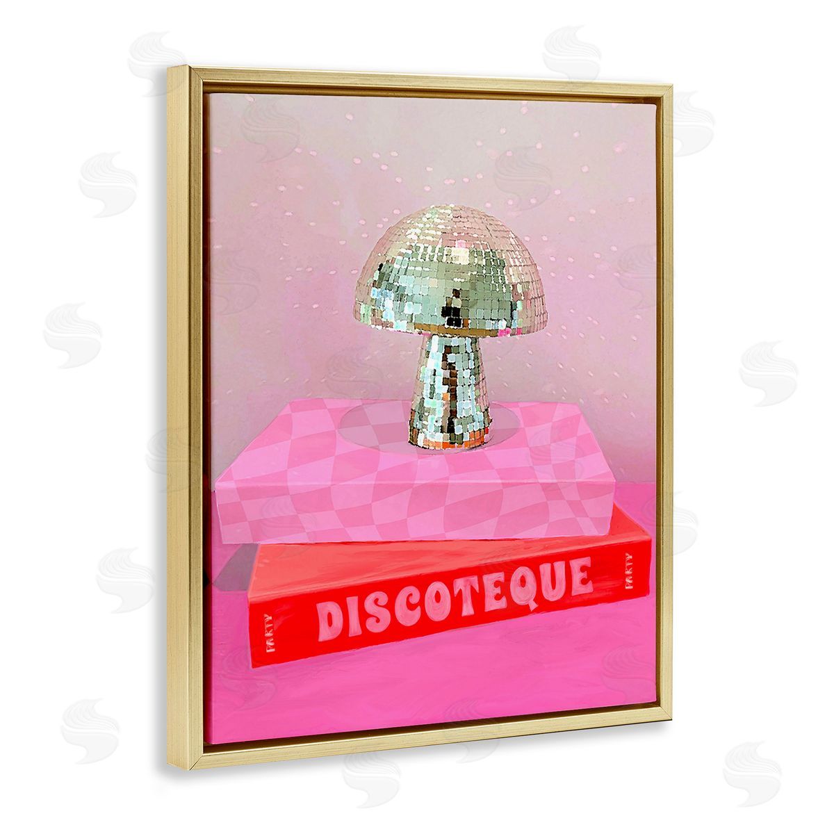 Stupell Studio Disco Mushroom on Books