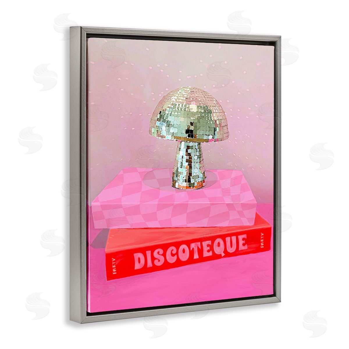 Stupell Studio Disco Mushroom on Books