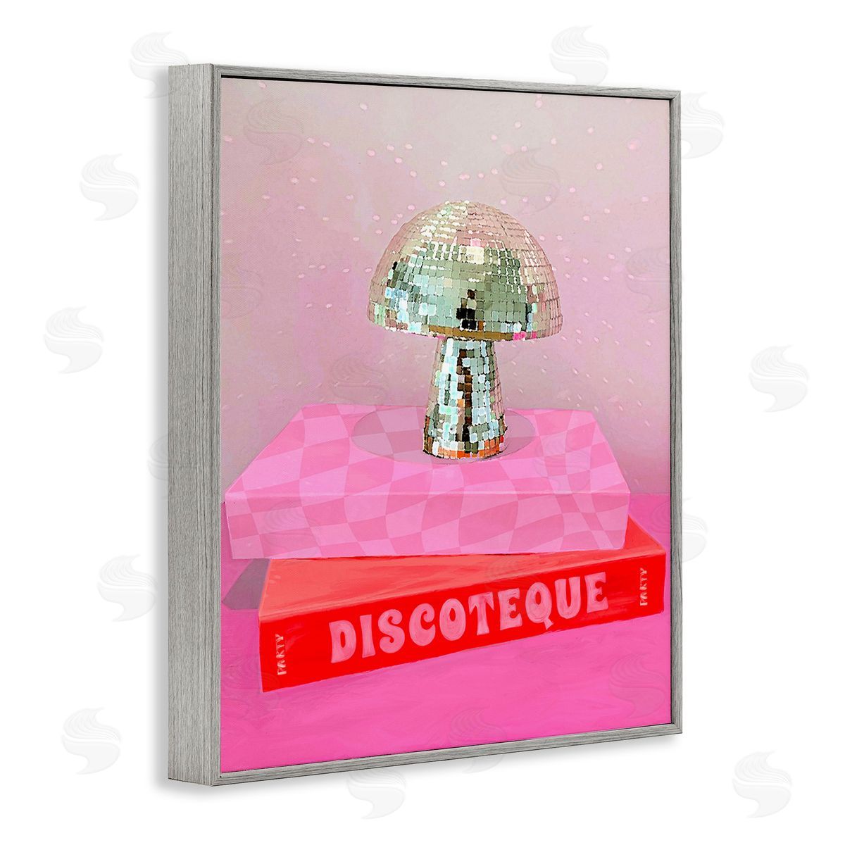 Stupell Studio Disco Mushroom on Books
