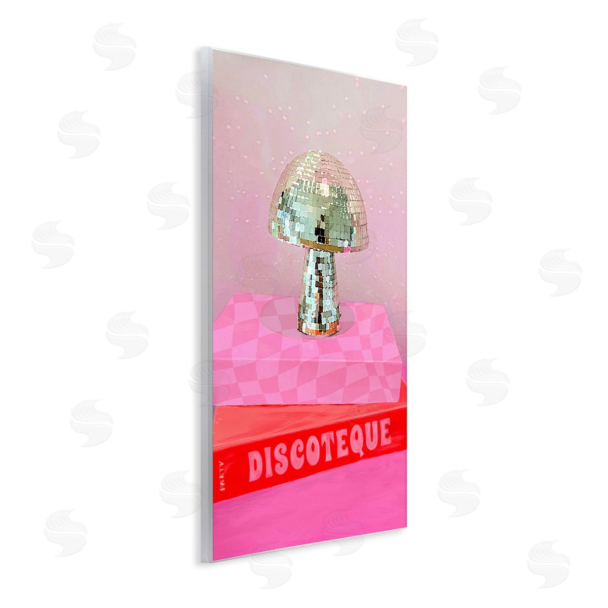 Stupell Studio Disco Mushroom on Books