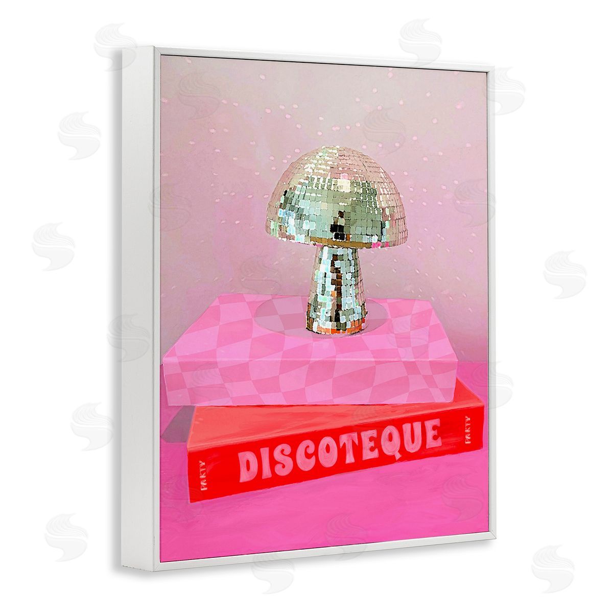Stupell Studio Disco Mushroom on Books