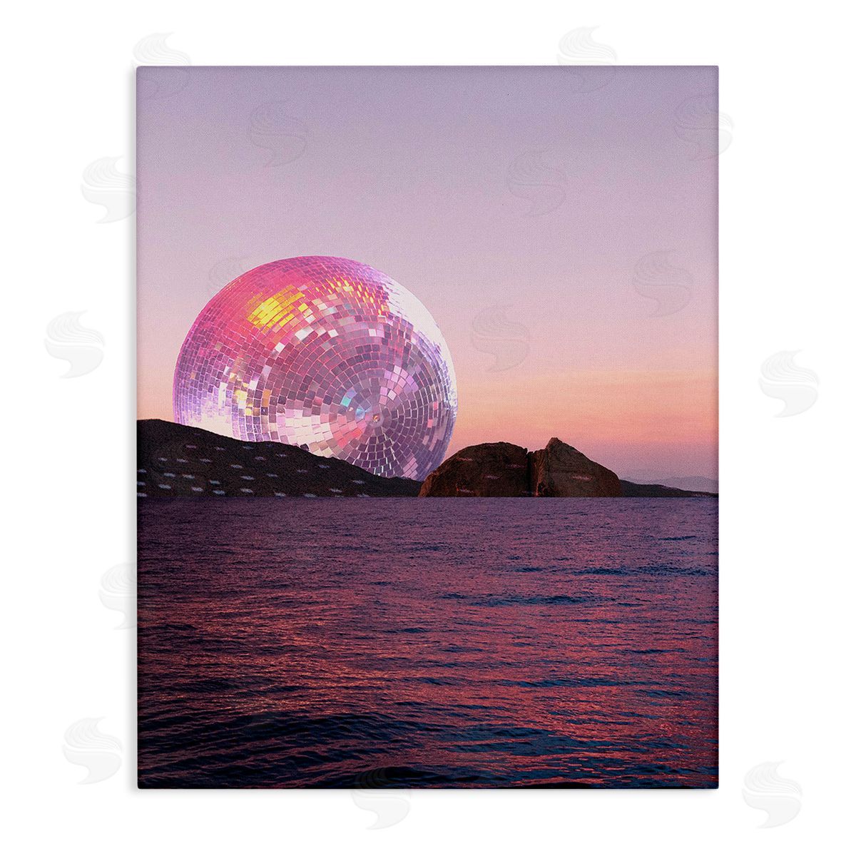 Stupell Studio Disco Ball Sunset