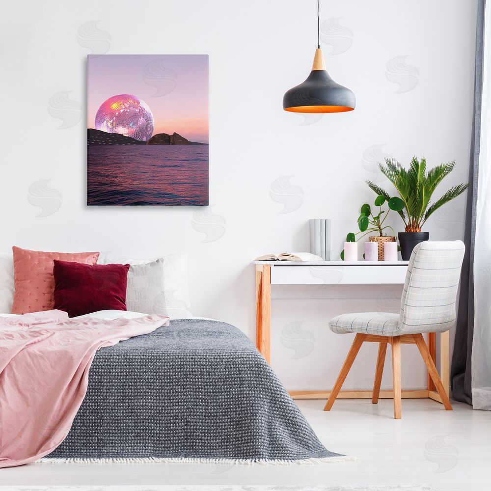 Stupell Studio Disco Ball Sunset