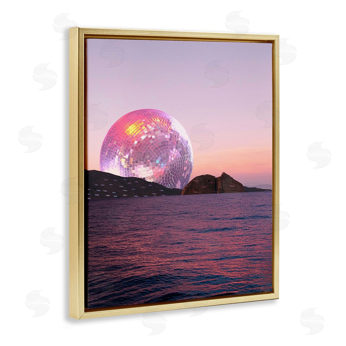 Stupell Studio Disco Ball Sunset