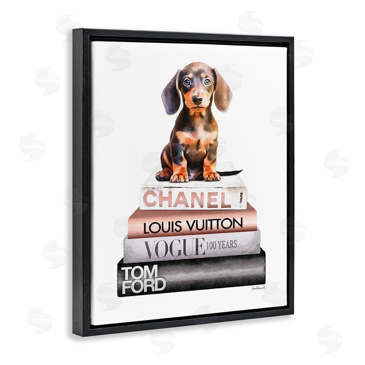 Amanda Greenwood Dachshund Puppy Bookstack