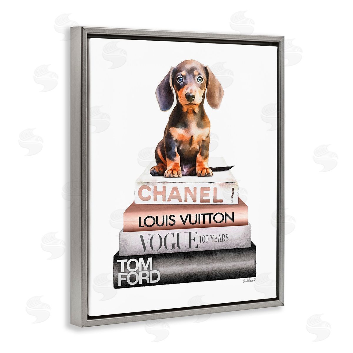 Amanda Greenwood Dachshund Puppy Bookstack
