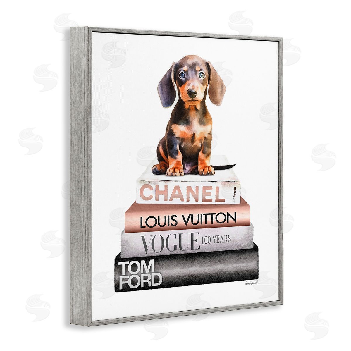 Amanda Greenwood Dachshund Puppy Bookstack
