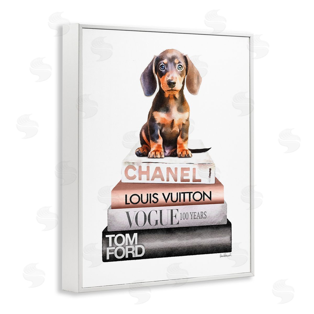 Amanda Greenwood Dachshund Puppy Bookstack