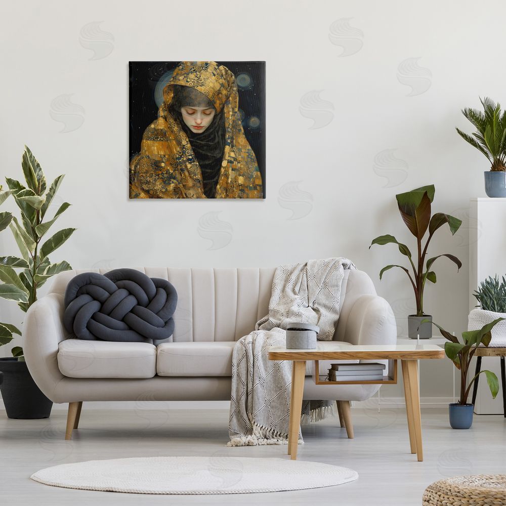 RB Astral Geometric Portrait Canvas Wall Art in Room