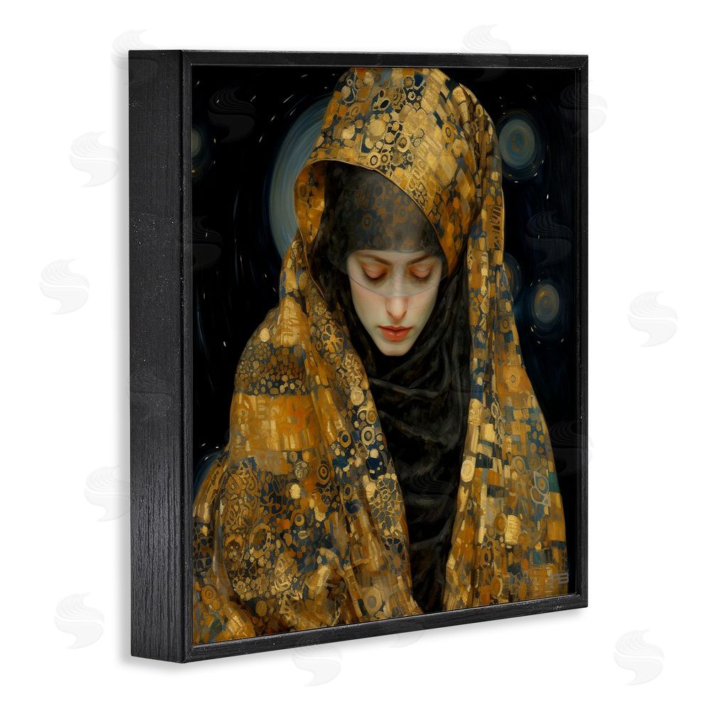 RB Astral Geometric Portrait Black Framed Glicee Wall Art Print